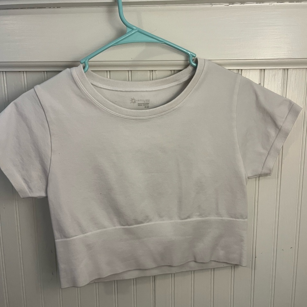 Aerie white shirt sleeve top